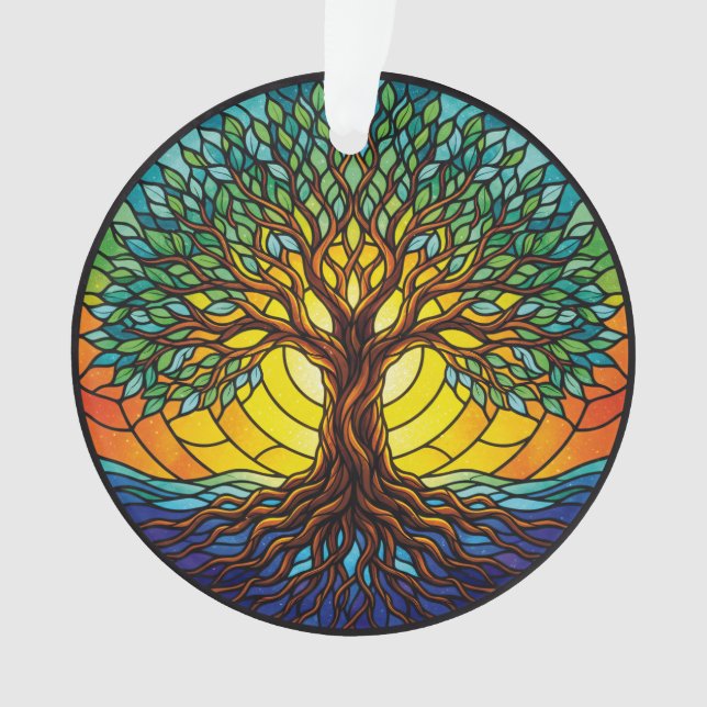 Tree of Life Ornament 2025, Stained-Glass Effect 1 (Front)