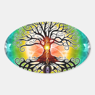 Tree Of Life Oval Sticker
