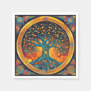 Tree of Life paper napkin