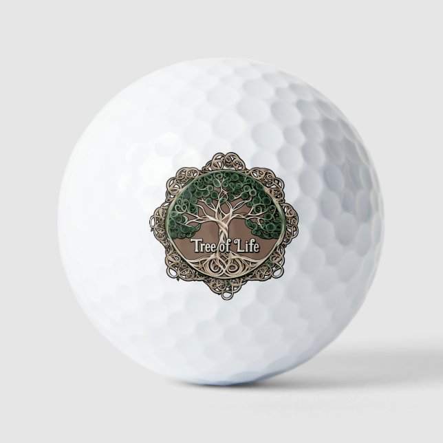 Tree of Life Paper Quilling Golf Balls (Front)