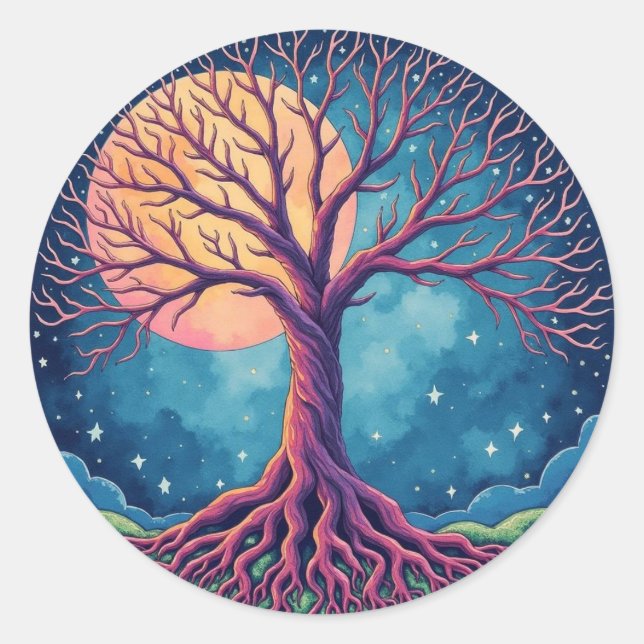 TREE OF LIFE Patch Classic Round Sticker (Front)