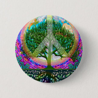 Tree of Life Peace 2 Inch Round Button