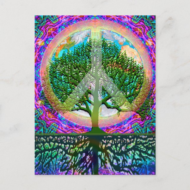 Tree of Life Peace Postcard (Front)