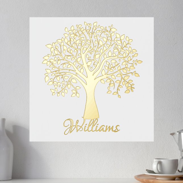 Tree of life personalized family name  foil prints (In Situ (Counter 2))