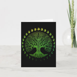 Tree Of Life Phases Of The Moon Gift - Earth Day Card