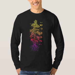 Tree Of Life Phases Of The Moon Yoga Chakra - Suns T-Shirt