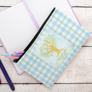 Tree of Life Plaid Accessory Pouch