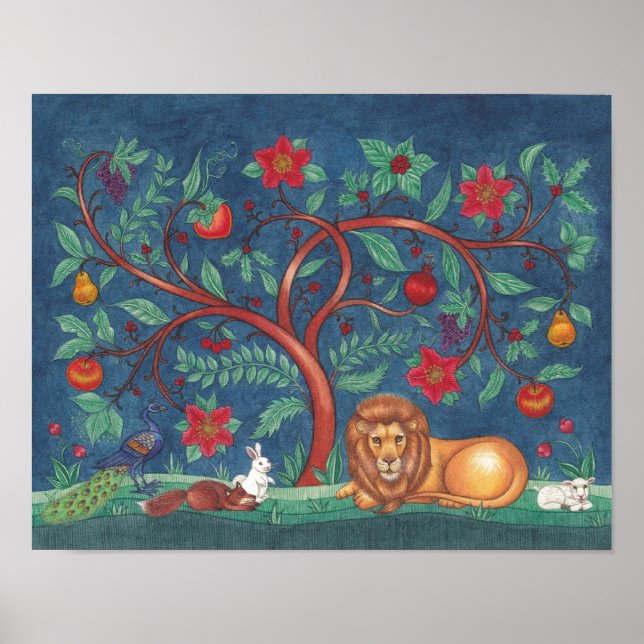 Tree of Life Poster ~ The Lion & the Lamb (Front)
