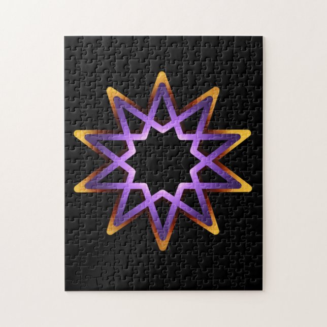 Tree Of Life Purple Orange Star Symbol Jigsaw Puzzle (Vertical)