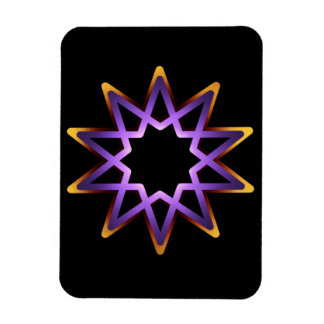 Tree Of Life Purple Orange Star Symbol Magnet