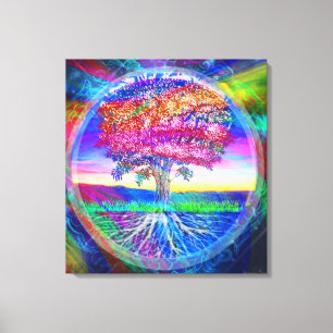 Tree of Life Rainbow Canvas Print
