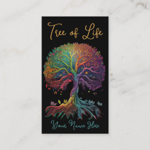Tree of Life Rainbow Colours Business Card