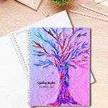 Tree Of Life Rainbow Colours Custom  Planner<br><div class="desc">This unique Planner is decorated with a rainbow-coloured Tree of Life mosaic on a pink and purple background.
The original design was made using tiny pieces of brightly coloured glass.
Customize it with your name and year.
Original mosaic © Michele Davies.</div>