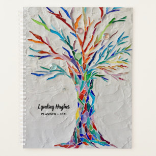 Tree Of Life Rainbow Colours Personalized 2021 Planner