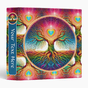 Tree of Life Rainbow Heart Binder