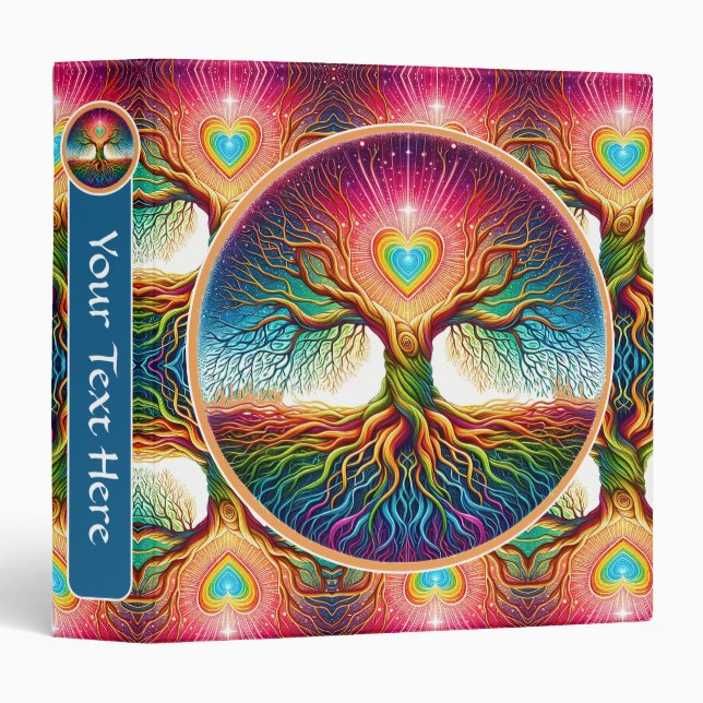 Tree of Life Rainbow Heart Binder (Front/Spine)