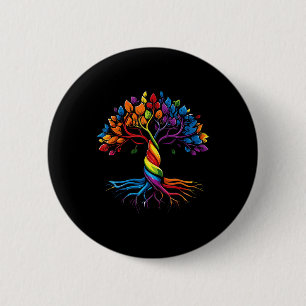 Tree Of Life Rainbow Lgbt Gay Lesbian Pride Flag A 2 Inch Round Button