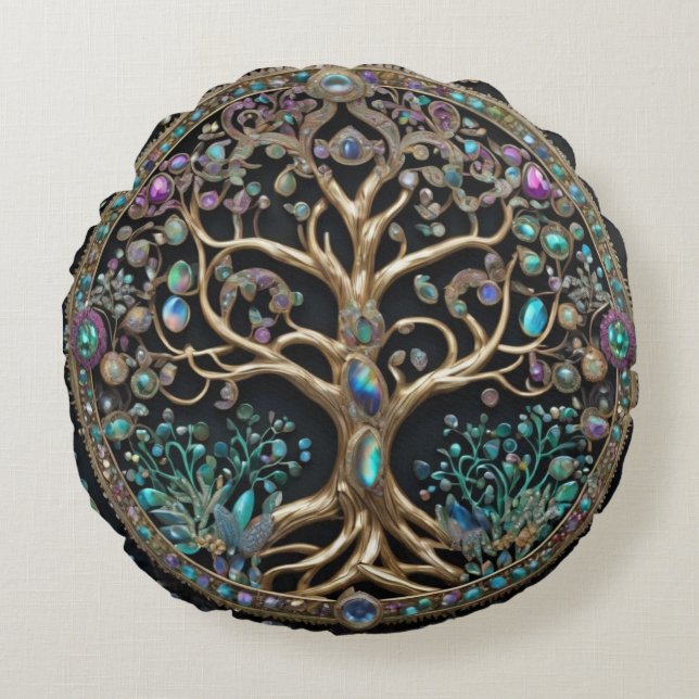 Tree of Life  Round Pillow (Front)