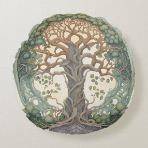 Tree of Life Round Pillow