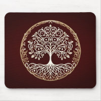Tree of Life Rustic Dark Red Celtic