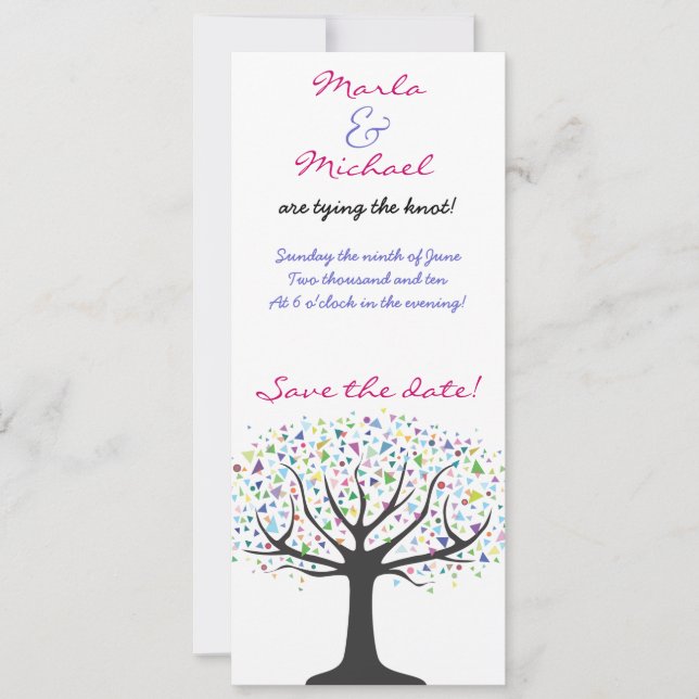 Tree of Life Save the Date Wedding Invitation (Front)