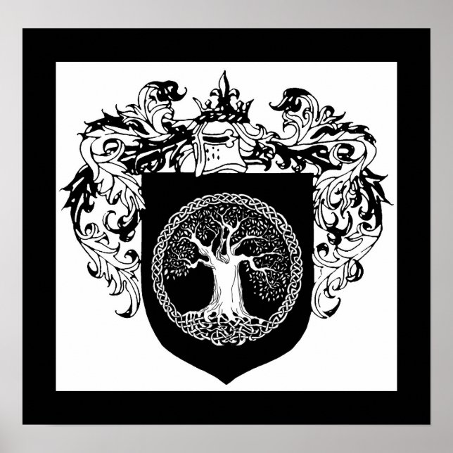 Tree of Life Shield of Arms Poster (Front)