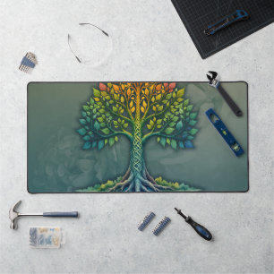 Tree of Life Shifting Dawn Desk Mat
