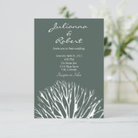 Tree of life simple green earth Wedding Invitation
