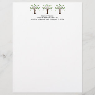 Tree of Life Simple Nature Genealogist Corporate Letterhead