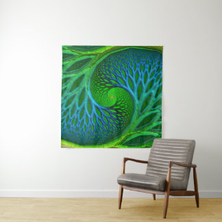 Tree Of Life Spiral Fractal Tapestry