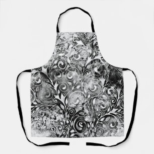 Tree Of Life - Spirals Leaves Grunge Style 1 Apron