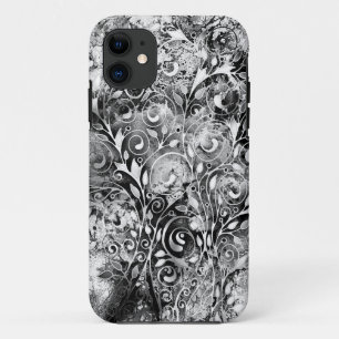 Tree Of Life - Spirals Leaves Grunge Style 1 iPhone 11 Case