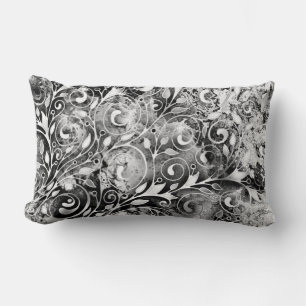 Tree Of Life - Spirals Leaves Grunge Style 1 Lumbar Pillow
