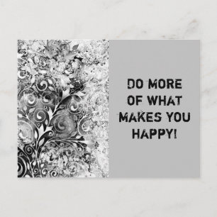 Tree Of Life - Spirals Leaves Grunge Style 1 Postcard