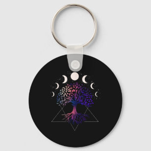Tree Of Life Spiritual Shirt Moonphases For Yoga _ Keychain