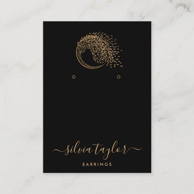 Tree of Life Spiritual Tree Moon Business Card (Front)