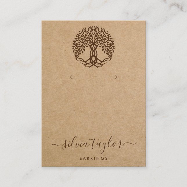 Tree of Life Spiritual Tree Organic Business Card (Front)