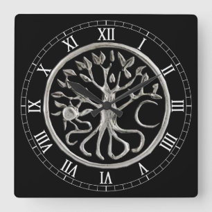 Tree Of Life Square Roman Numerals Clock