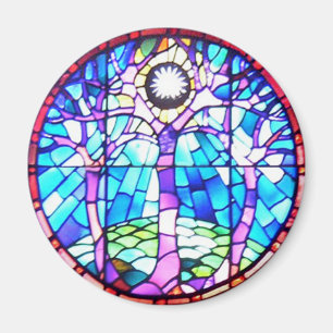 Tree of Life Stained Glass Magnet
