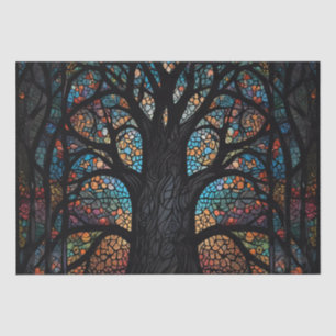 Tree Of Life Stained Glass Mosaic Art  Tissue Paper