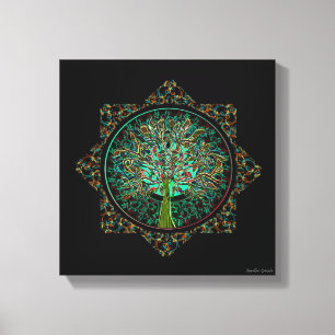 Tree of Life Star Canvas Print