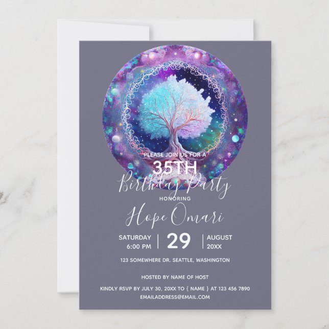 Tree of Life | Starry Night Invitation (Front)