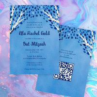 Tree of Life Stars Custom Bat Bar Mitzvah QR Code