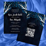 Tree of Life Stars Custom Bat Bar Mitzvah QR Code Invitation<br><div class="desc">Perfect card to announce a bat mitzvah, bar mitzvah or other Jewish celebration! Hand made art for you! FULLY CUSTOMIZABLE! Click on “Personalize” above to edit the text and add your link to the QR code on the back. Click "edit using design tool" to adjust the fonts, colours and placements...</div>