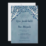 Tree of Life Stars Custom Bat Bar Mitzvah QR Code Invitation<br><div class="desc">Perfect card to announce a bat mitzvah, bar mitzvah or other Jewish celebration! Hand made art for you! FULLY CUSTOMIZABLE! Click on “Personalize” above to edit the text and add your link to the QR code on the back. Click "edit using design tool" to adjust the fonts, colours and placements...</div>