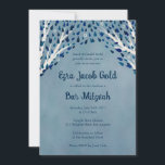 Tree of Life Stars Custom Bat Bar Mitzvah QR Code Invitation<br><div class="desc">Perfect card to announce a bat mitzvah, bar mitzvah or other Jewish celebration! Hand made art for you! FULLY CUSTOMIZABLE! Click on “Personalize” above to edit the text and add your link to the QR code on the back. Click "edit using design tool" to adjust the fonts, colours and placements...</div>