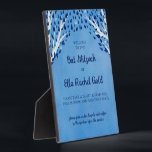Tree of Life Stars Custom Bat Bar Mitzvah Sign Plaque<br><div class="desc">Perfect small sign to welcome guests to a bat mitzvah, bar mitzvah or other Jewish celebration! Hand made art for you! FULLY CUSTOMIZABLE! Click on “Personalize” above to edit the text. Click "edit using design tool" to adjust the fonts, colours and placements and to add text if you prefer. Check...</div>