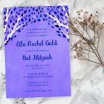 Tree of Life Stars Watercolor Bat Bar Mitzvah Invitation<br><div class="desc">Perfect card to announce a bat mitzvah, bar mitzvah or other Jewish celebration! Hand made art for you! FULLY CUSTOMIZABLE! Click on “Personalize” above to edit the text.. Click "edit using design tool" to adjust the fonts, colours and placements and to delete the back side watercolor design if you prefer....</div>