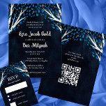 Tree of Life Stars Watercolor Bat Bar Mitzvah RSVP Card<br><div class="desc">Perfect response card for a bat mitzvah, bar mitzvah or other Jewish celebration! Hand made art for you! FULLY CUSTOMIZABLE! Click on “Personalize” above to edit the text.. Click "edit using design tool" to adjust the fonts, colours and placements, box sizes, add your own text, and to delete the back...</div>