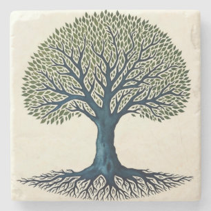 Tree of Life Stone Coaster